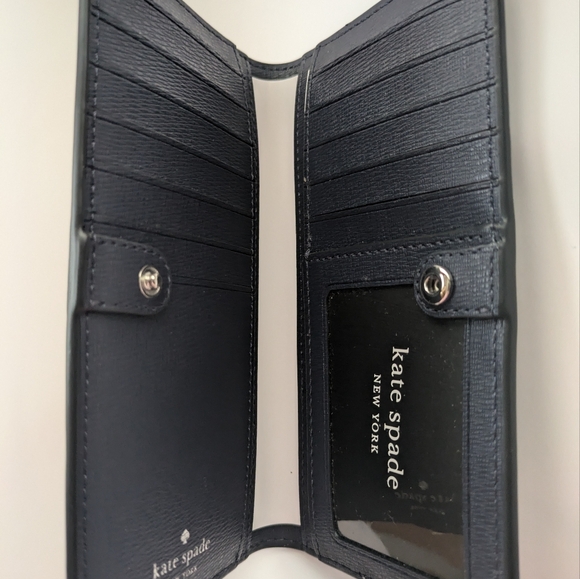 Kate Spade Darcy Large Slim Bifold in Navy - Picture 3 of 7